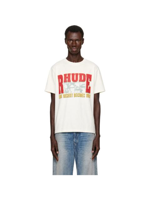 Rhude White 'The Desert Decides' T-shirt
