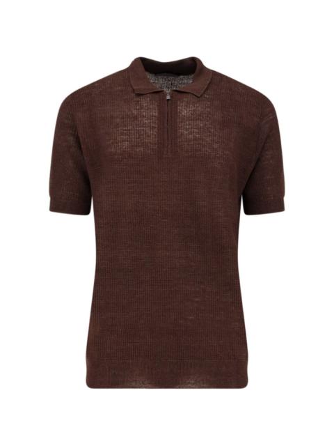 CORNELIANI half-zip polo shirt