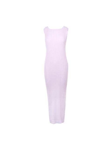 ISSEY MIYAKE Pressed Flora Pleats Solid Pleated Dress