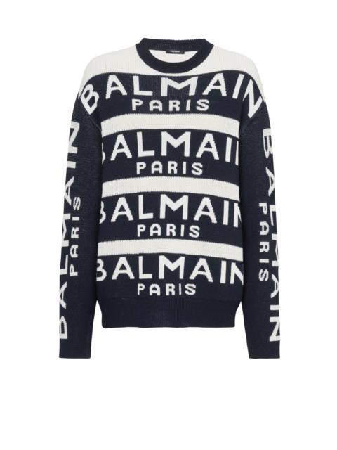 Balmain Sweater embroidered with Balmain Paris logo
