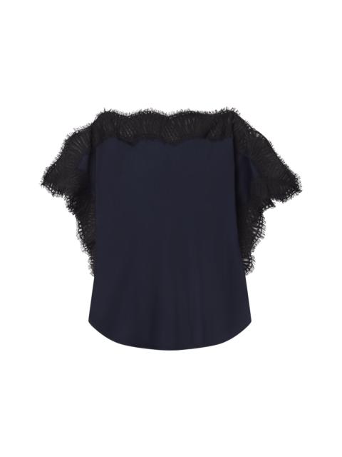A.L.C. Luna Satin and Lace Top