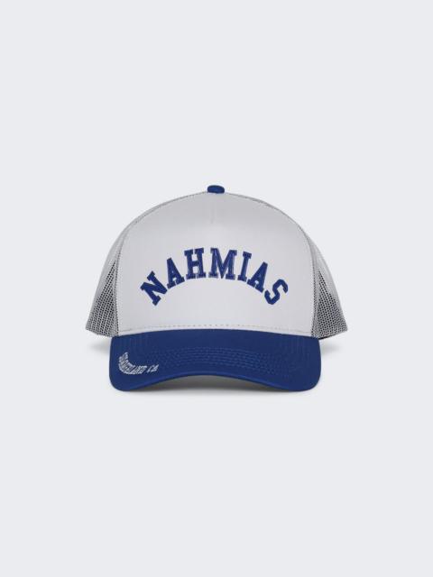 NAHMIAS Summerland Brim Trucker Hat White And Blue