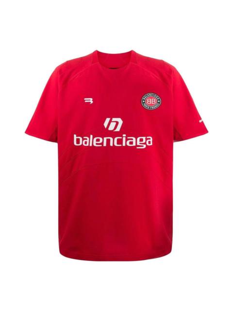 Balenciaga Soccer T-shirt Oversized 'Red White' 641658TJV516540