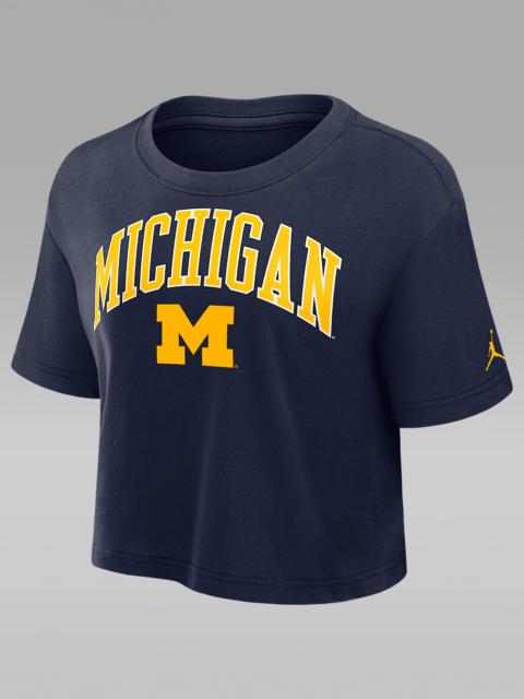 Jordan Michigan Athletic Prep Arch Women's Jordan Brand Dri-FIT College Cropped T-Shirt