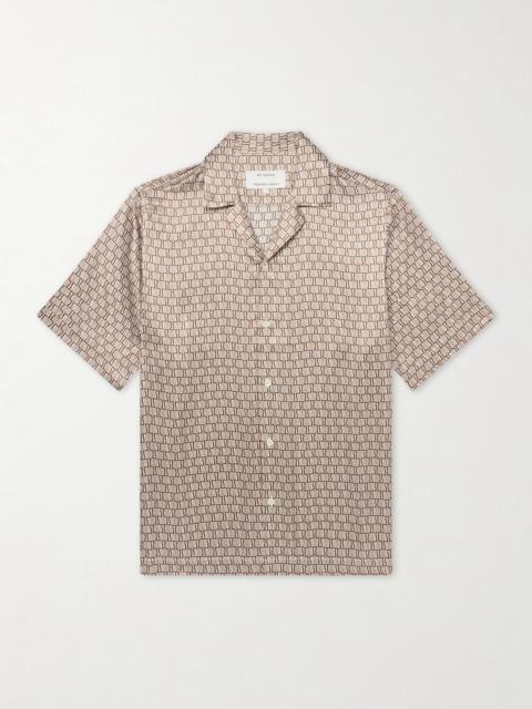 FRESCOBOL CARIOCA Roberto Camp-Collar Printed Silk-Voile Shirt