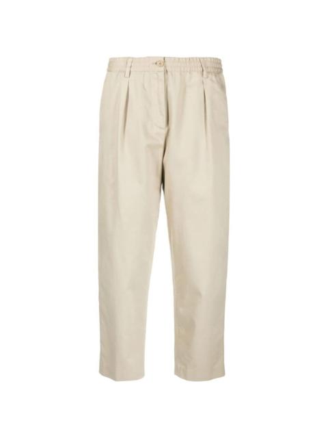 cropped regular fit trousers
