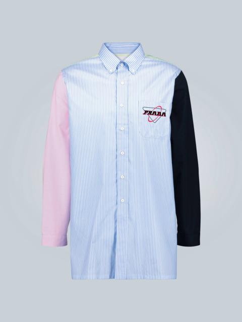 Prada Colorblocked striped shirt