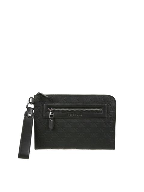 MICHAEL KORS logo-embossed leather pouch