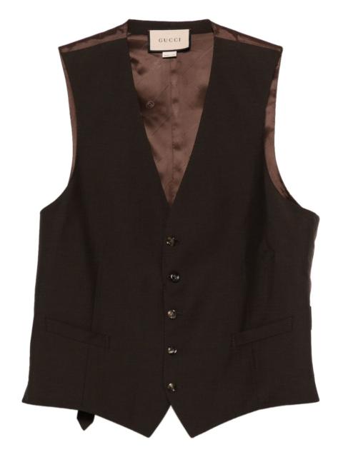 GUCCI button-fastening wool -blend waistcoat