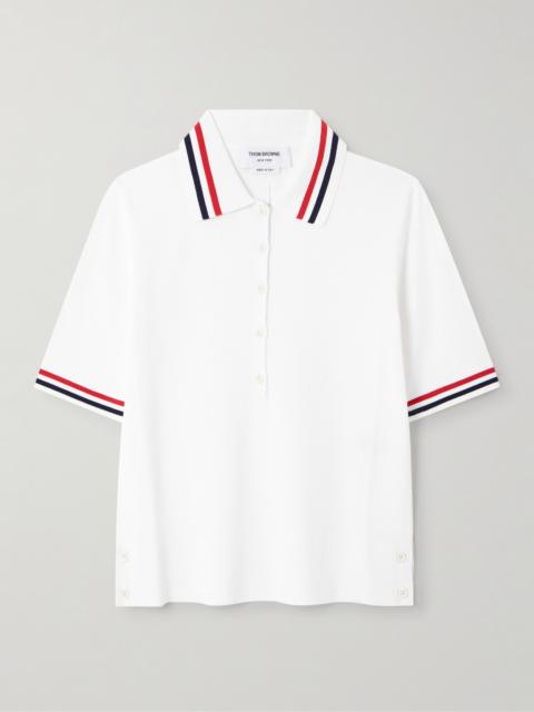 Thom Browne Striped Jersey Polo Shirt