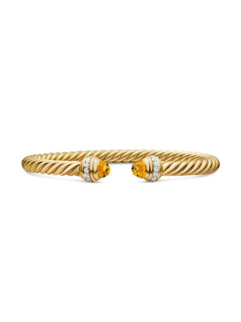 DAVID YURMAN Women's Classic Cablespira Bracelet in 18K Yellow Gold - Citrine
