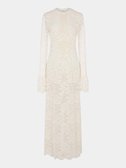 rabanne LONG IVORY LACE DRESS