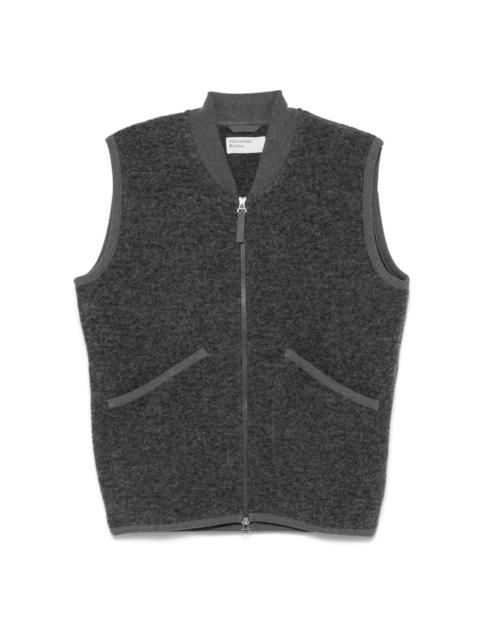 brushed-finish gilet