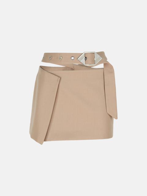 THE ATTICO BEIGE MINI SKIRT