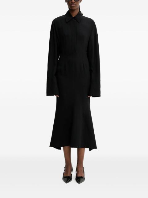 Sportmax shirt-collar flared midi dress