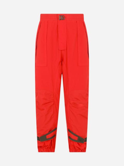 Dolce & Gabbana Nylon jogging pants with patch