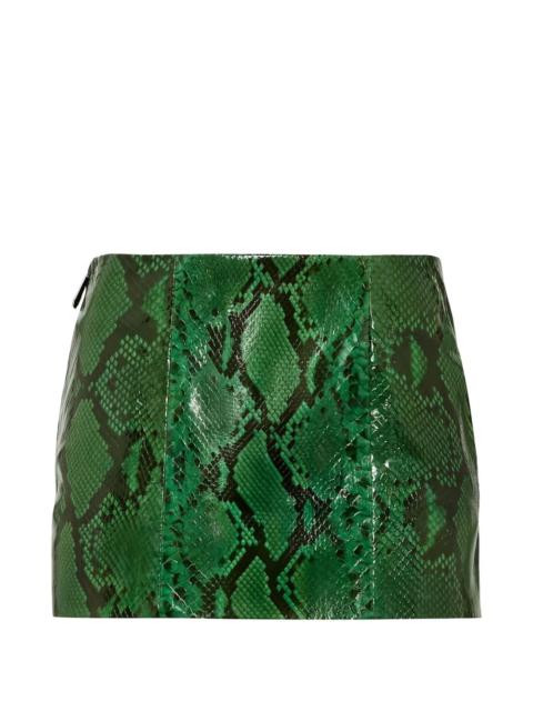 PHILIPP PLEIN python leather mini skirt