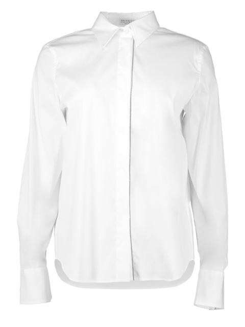 Brunello Cucinelli Shiny Trim Stretch Shirt