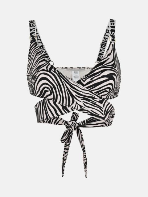 Stella McCartney Animal Mix Wrap Bikini Top