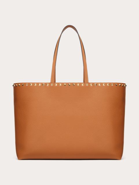 Valentino ROCKSTUD GRAINY CALFSKIN TOTE BAG