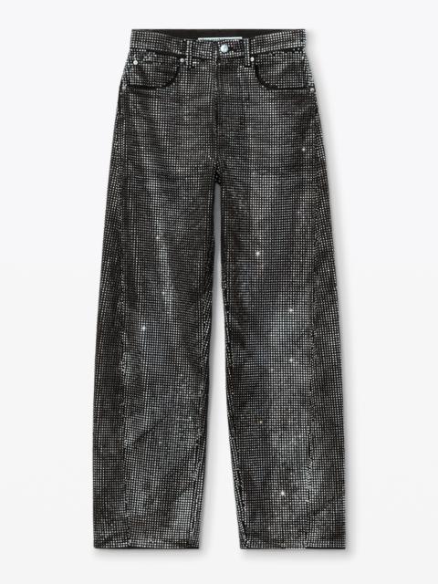 Alexander Wang distressed crystal hotfix jeans