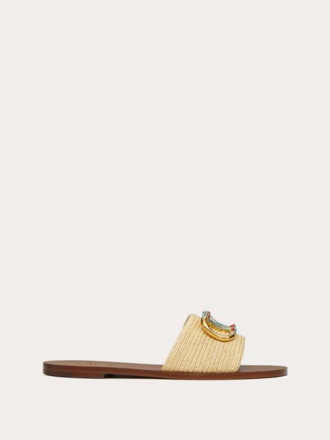 Valentino Valentino Garavani Escape Raffia Slide