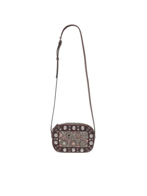 Valentino mirror-embellished stud-detailed shoulder bag