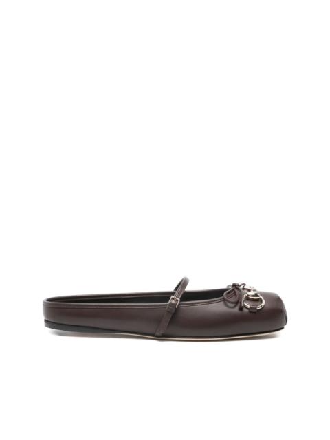 GUCCI horsebit strap ballet flats