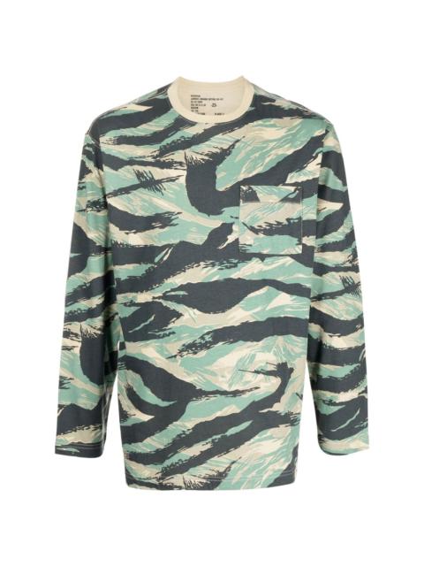 MAHARISHI abstract-print long-sleeve T-shirt