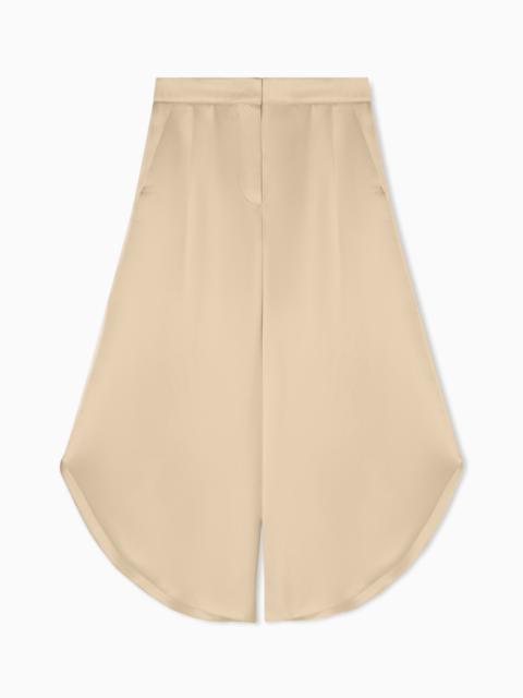 GIORGIO ARMANI WIDE TROUSERS IN SILK SATIN