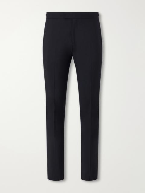 Paul Smith Straight-Leg Satin-Trimmed Wool and Mohair-Blend Tuxedo Trousers