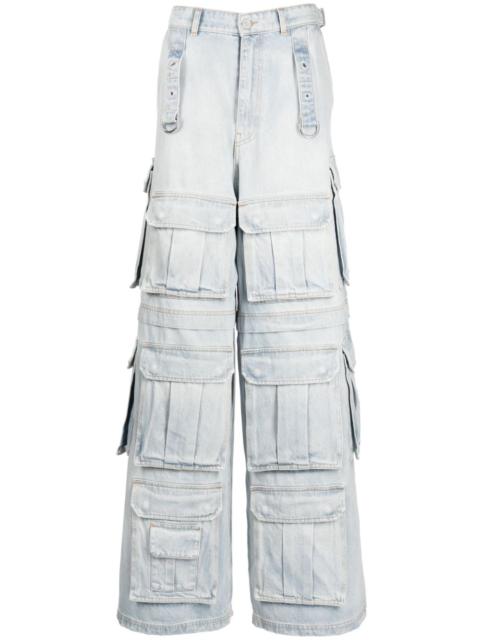 VETEMENTS wide-leg multi-pocket jeans