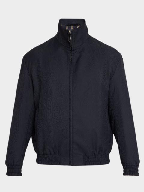 Etro Men's Paisley Jacquard Zip-Front Jacket