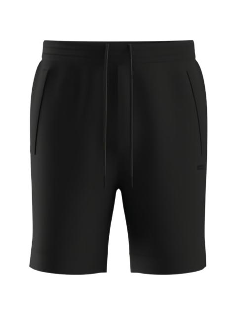 BOSS logo-embroidered shorts in cotton-blend piqué jersey