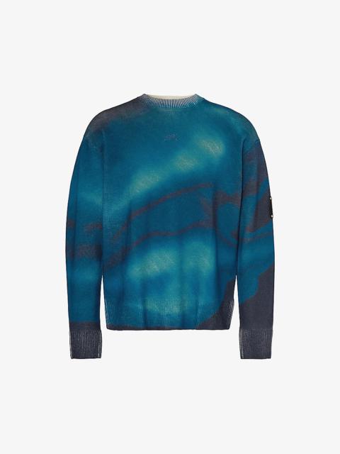 A-COLD-WALL* Gradient-pattern relaxed-fit wool-knit jumper