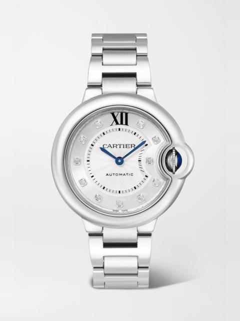 Ballon Bleu de Cartier Automatic 33mm stainless steel and diamond watch