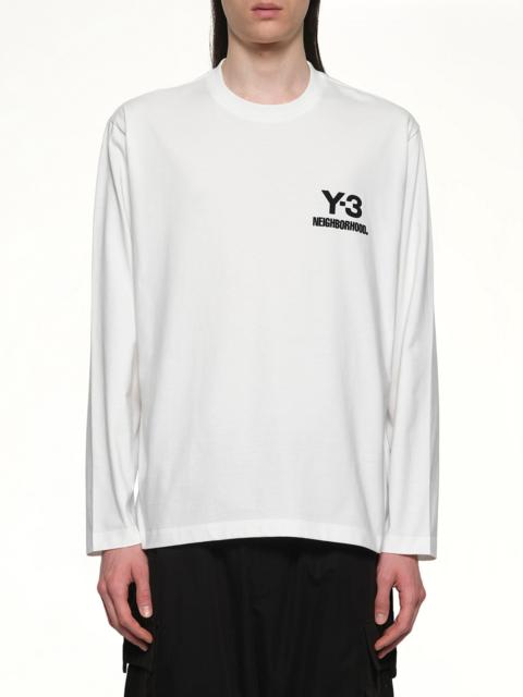 Y-3 Y-3 X NBHD Logo Ls T-Shirt in White