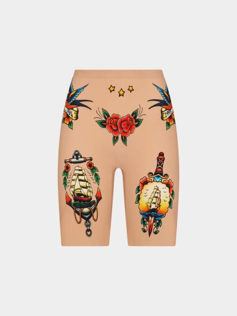 DSQUARED2 HONEY TATTOO CYCLING SHORTS