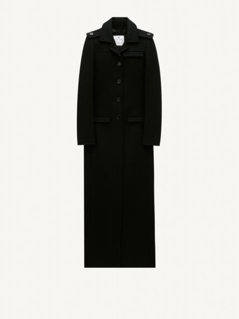 courrèges PADDED SHOULDERS WOOL COAT