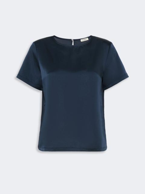 WEEKEND Max Mara GILBERT Satin crew-neck T-shirt - NAVY