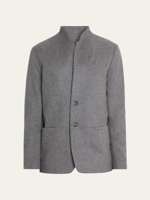 SEASE Men's Ellen Wool and Cashmere Unstructured Blazer