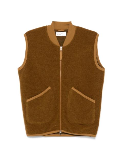 zipped fleece gilet