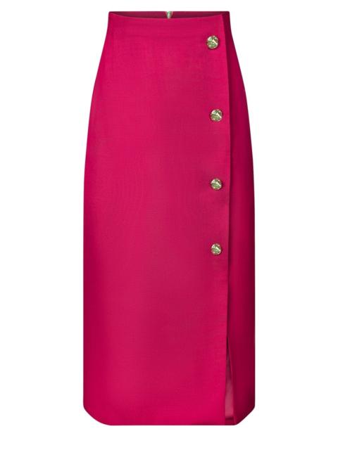 NINA RICCI Midi wool gabardine pencil skirt