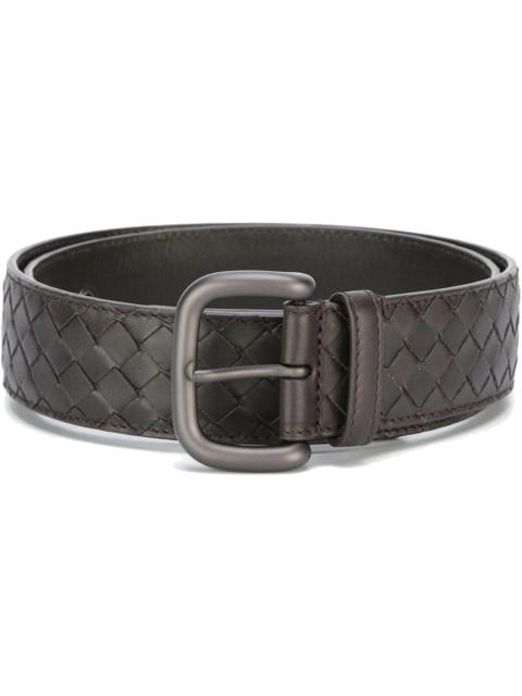 Bottega Veneta Bottega Veneta Intrecciato Leather Belt Brown
