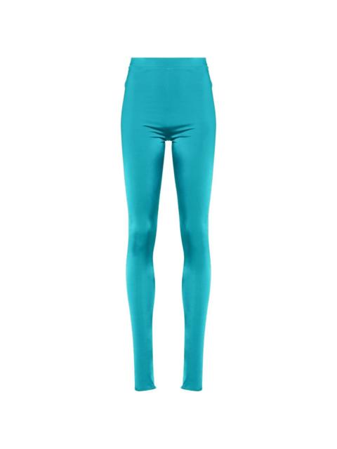 elasticated-waist tapered leggings