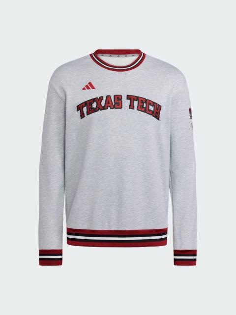 adidas Texas Tech Ribbed Crew Sweatshirt