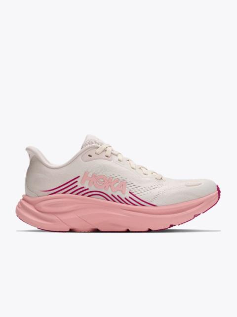 HOKA Women's Clifton 11 Shoes in Rose Cream/Dewy Pink