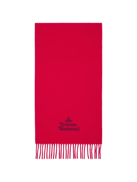 Vivienne Westwood Red Embroidered Scarf