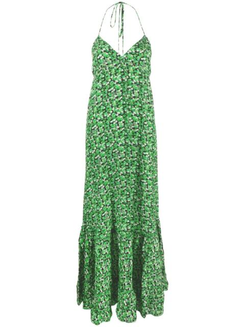 ROTATE floral-print halterneck maxi dress