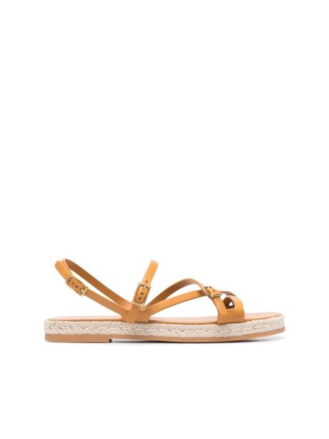 Tod's raffia sole strappy sandals